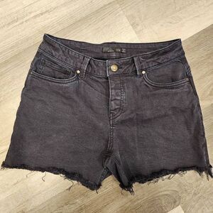 Prana size 2 Organic Cotton women's black distressed shorts